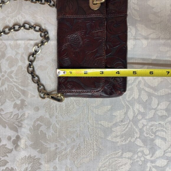 Nine West Tooled Leather Clutch / Shoulder Bag – 2-Way Style - Picture 9 of 13